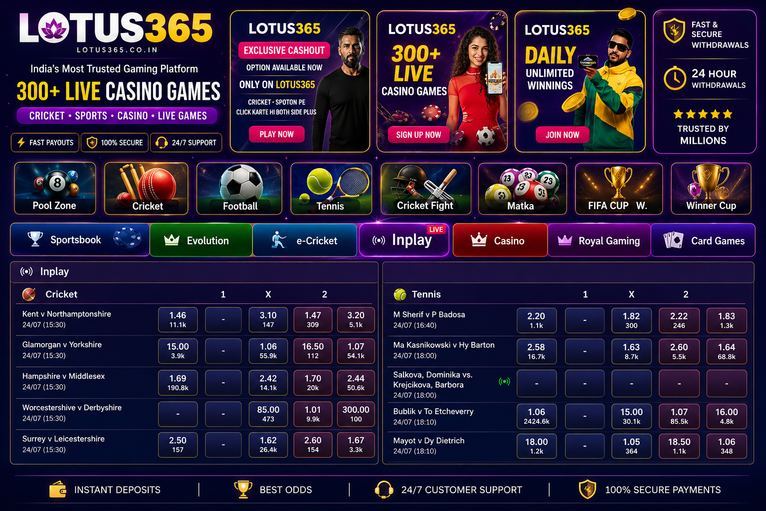 Lotus365 Banner
